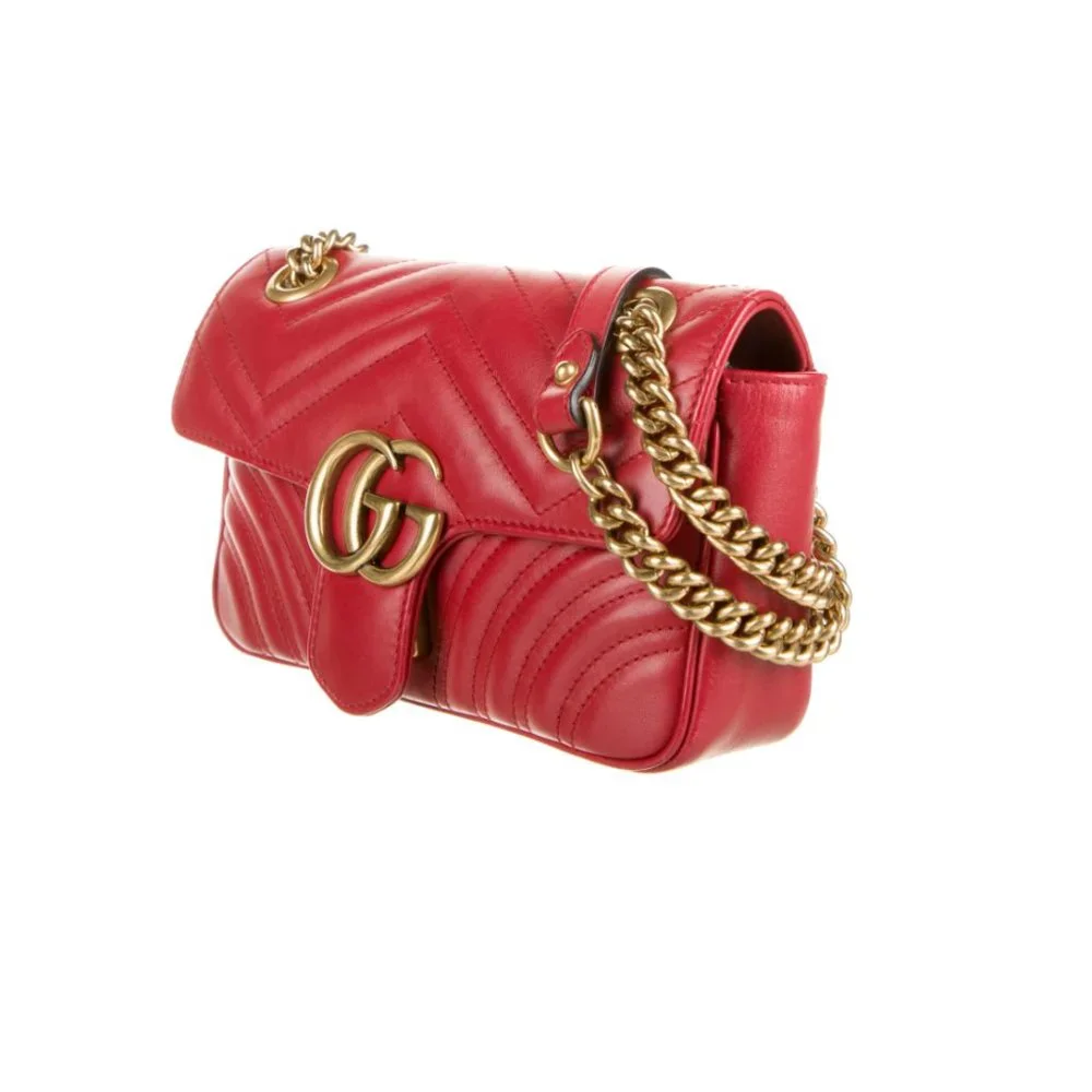 GUCCI Mini GG Marmont Matelassé Shoulder Bag 